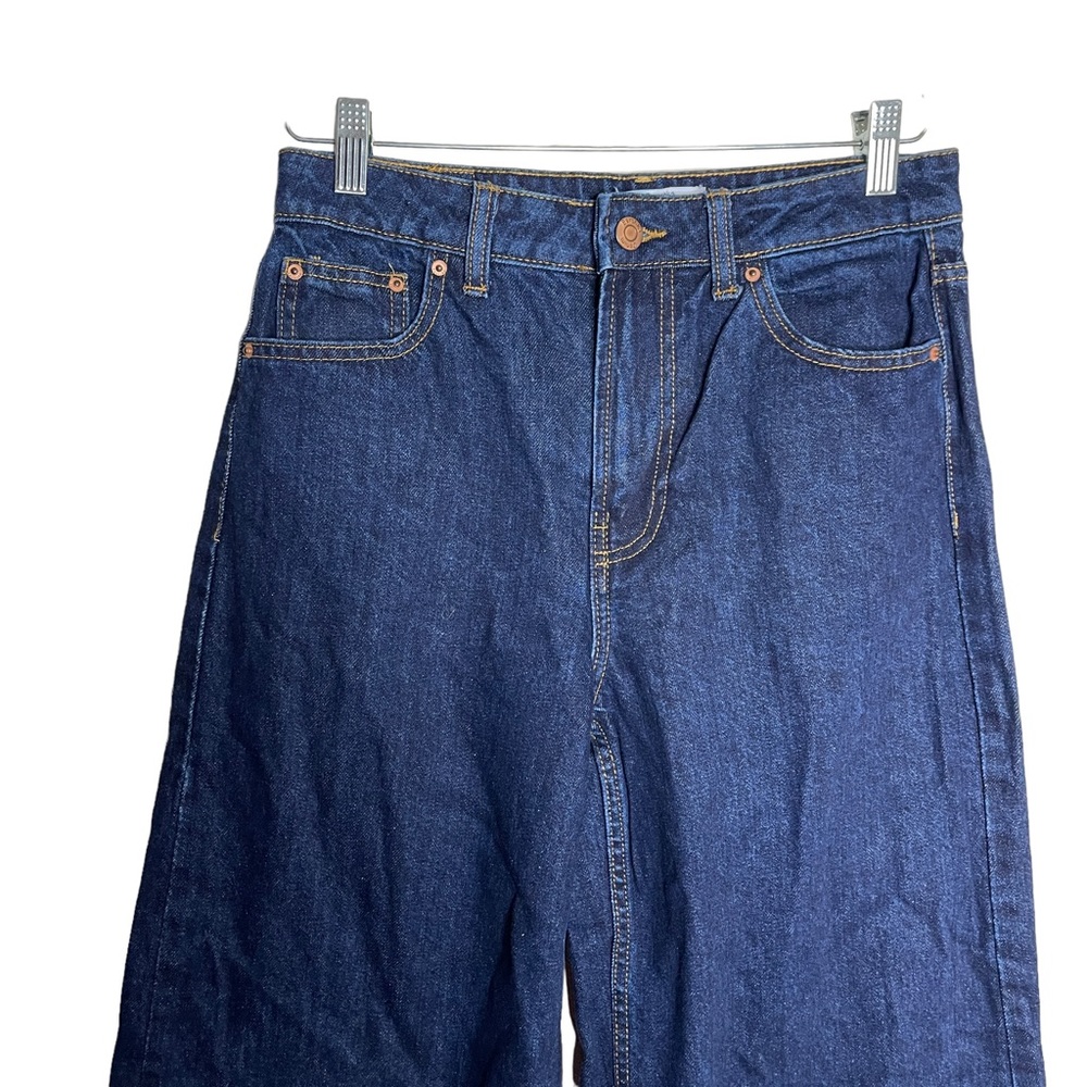 Bershka wide leg slouchy Dad jeans in mid blue Size 4 - Picture 5 of 10